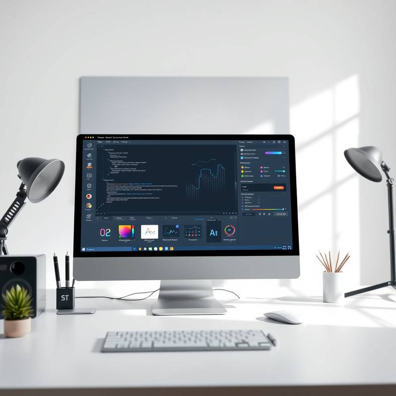 Graphic design software interface showing tools and design elements, representing a graphic design course.