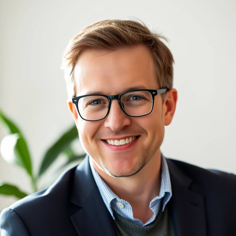 Headshot of Mr. Thomas Williams, a man with glasses, smiling, exhibiting an image of intellectualism.