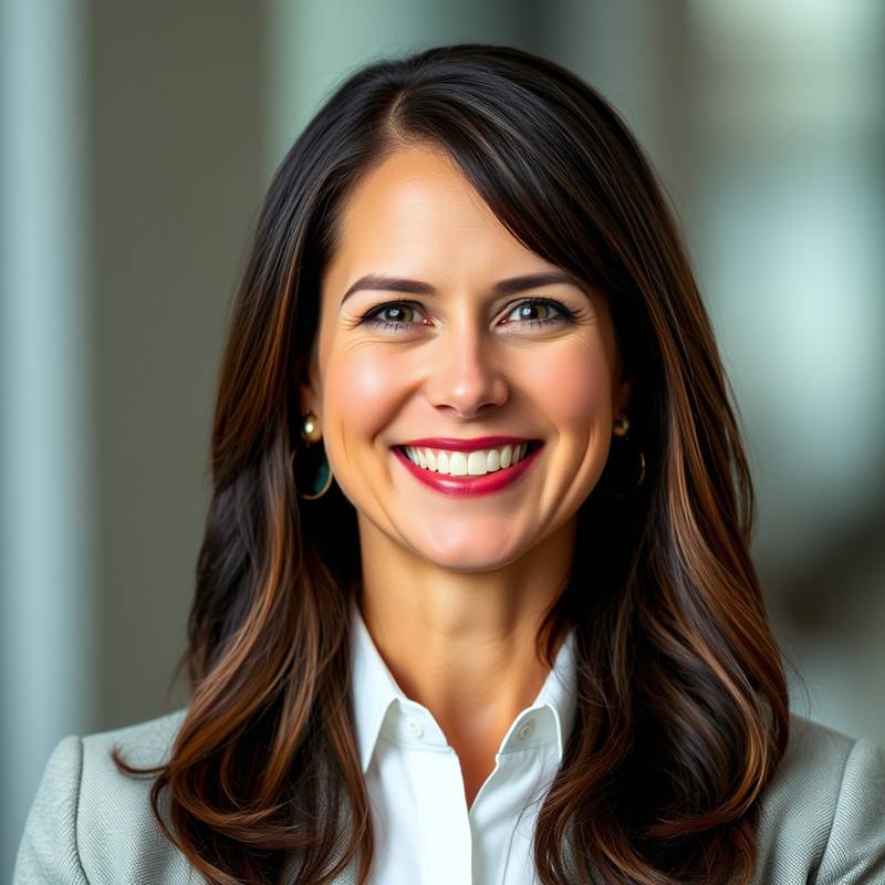 Photo of Dr. Eleanor Vance, the CEO of LearnWise, smiling warmly.