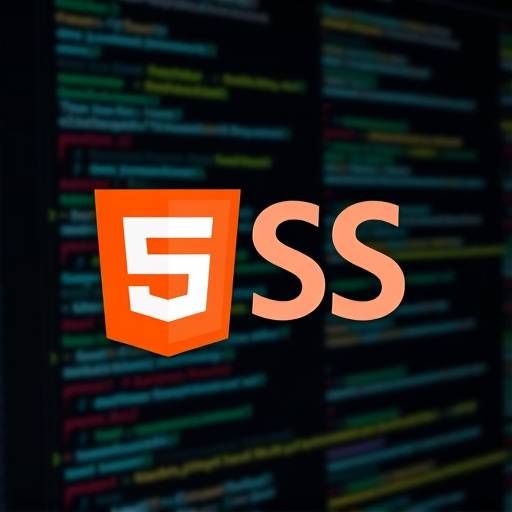 Web development course illustration featuring HTML, CSS, and JavaScript logos.
